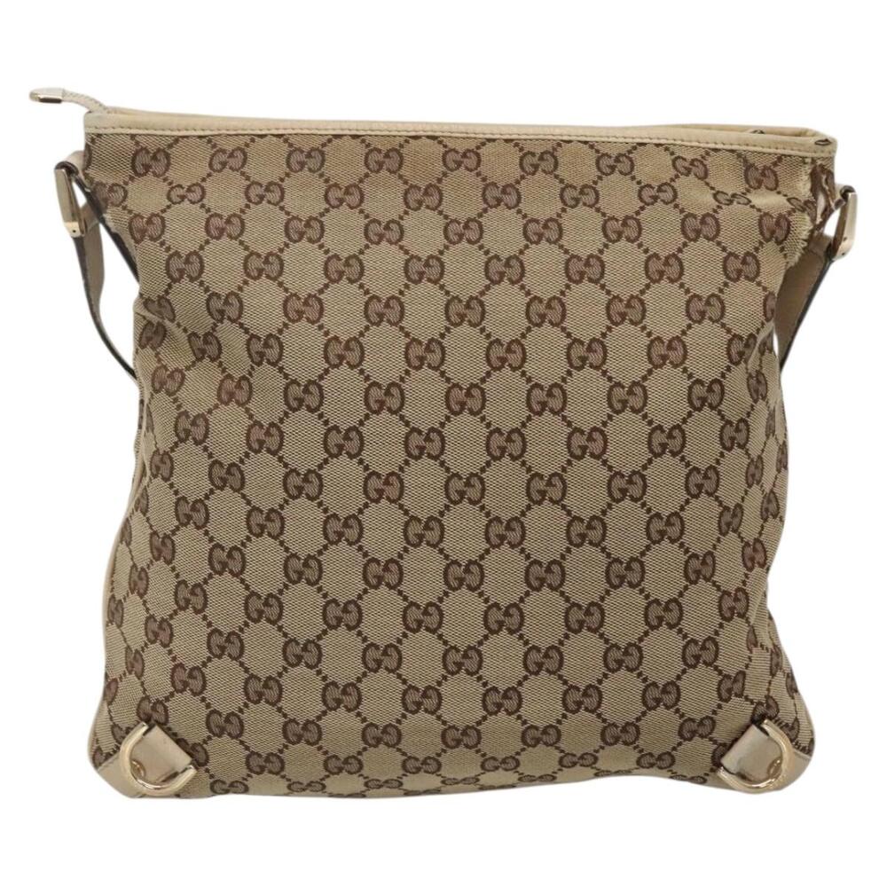 GUCCI GG Canvas Abbey Shoulder Bag Beige Gold - Picture 3 of 12